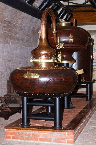 Traditional copper Charentais pot still