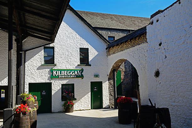 Kilbeggan Distillery courtyard in Ireland