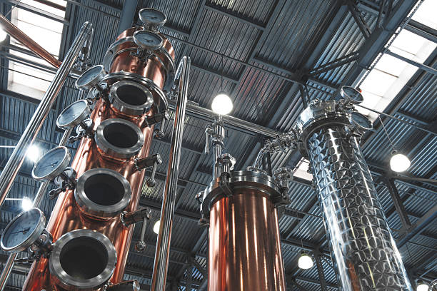 Column still system used for Irish grain whiskey production