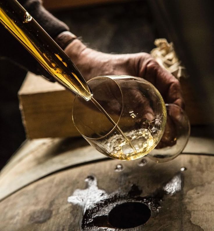 Whisky being sampled from a cask