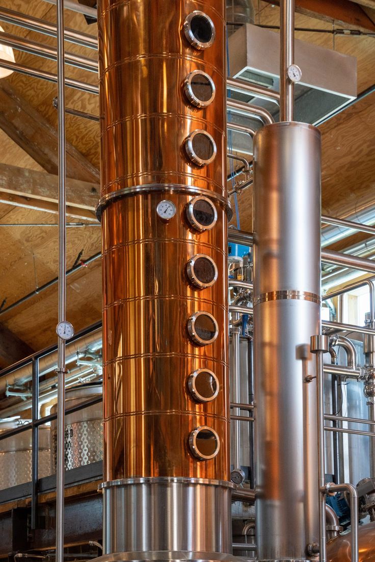 Copper continuous column still