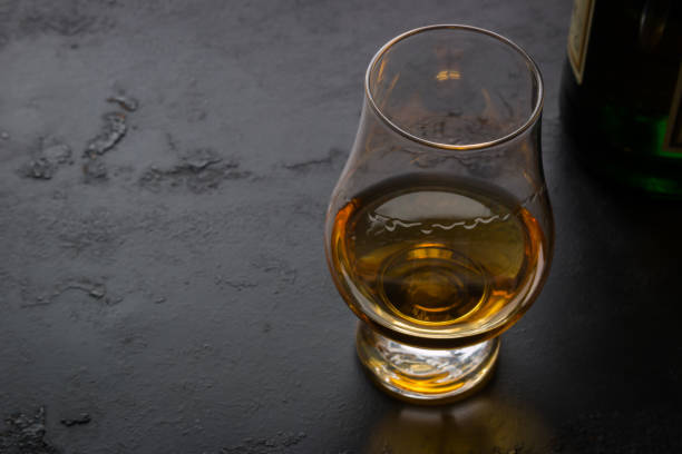 Glencairn glass containing Scotch whisky